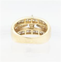Rosy Blue ZEI 14K Solid Yellow Gold 7.7g Round Diamond Wedding Ring Size-6